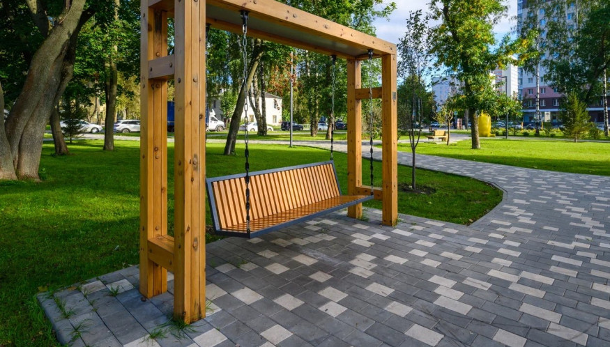 В сквере "Видный" готовится к открытию центральная площадка