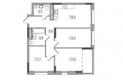 3-комнатная, 80.3 м²