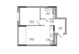 2-комнатная, 48.4 м²