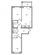 3-комнатная, 71.1 м²