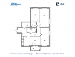 4-комнатная, 109.8 м²