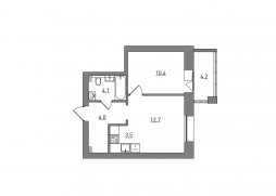 2-комнатная, 40.9 м²