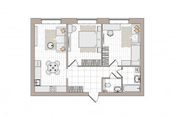 3-комнатная, 66.4 м²