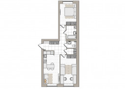 3-комнатная, 65.4 м²