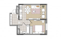 Евро 2-комнатная, 48.5 м²