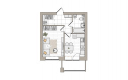 1-комнатная, 37.7 м²