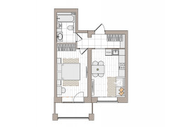 2-комнатная, 42.2 м²