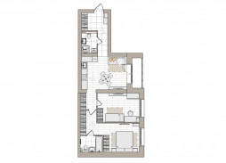 3-комнатная, 68.3 м²