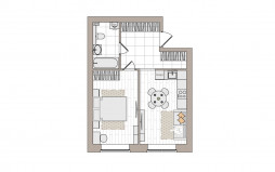 2-комнатная, 42.4 м²