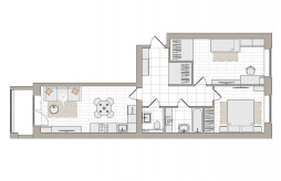 3-комнатная, 70.7 м²