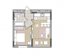 2-комнатная, 42.2 м²